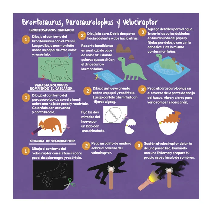 Mi Arte con Stencils Pop Out Dinosaurios - Imagen 2