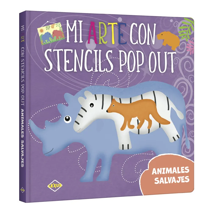 Mi Arte con Stencils Pop out Animales Salvajes