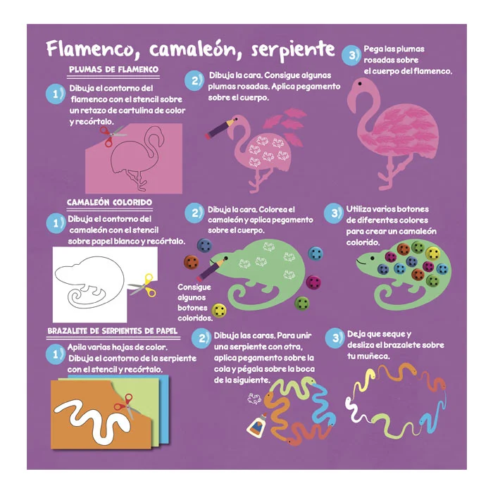 Mi Arte con Stencils Pop out Animales Salvajes - Imagen 2