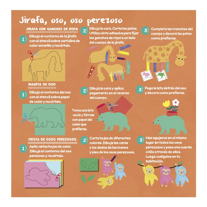 Mi Arte con Stencils Pop out Animales Salvajes - Imagen 4