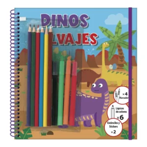 Dinos Salvajes – Libro para dibujar y colorear